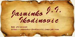 Jasminko Ikodinović vizit kartica